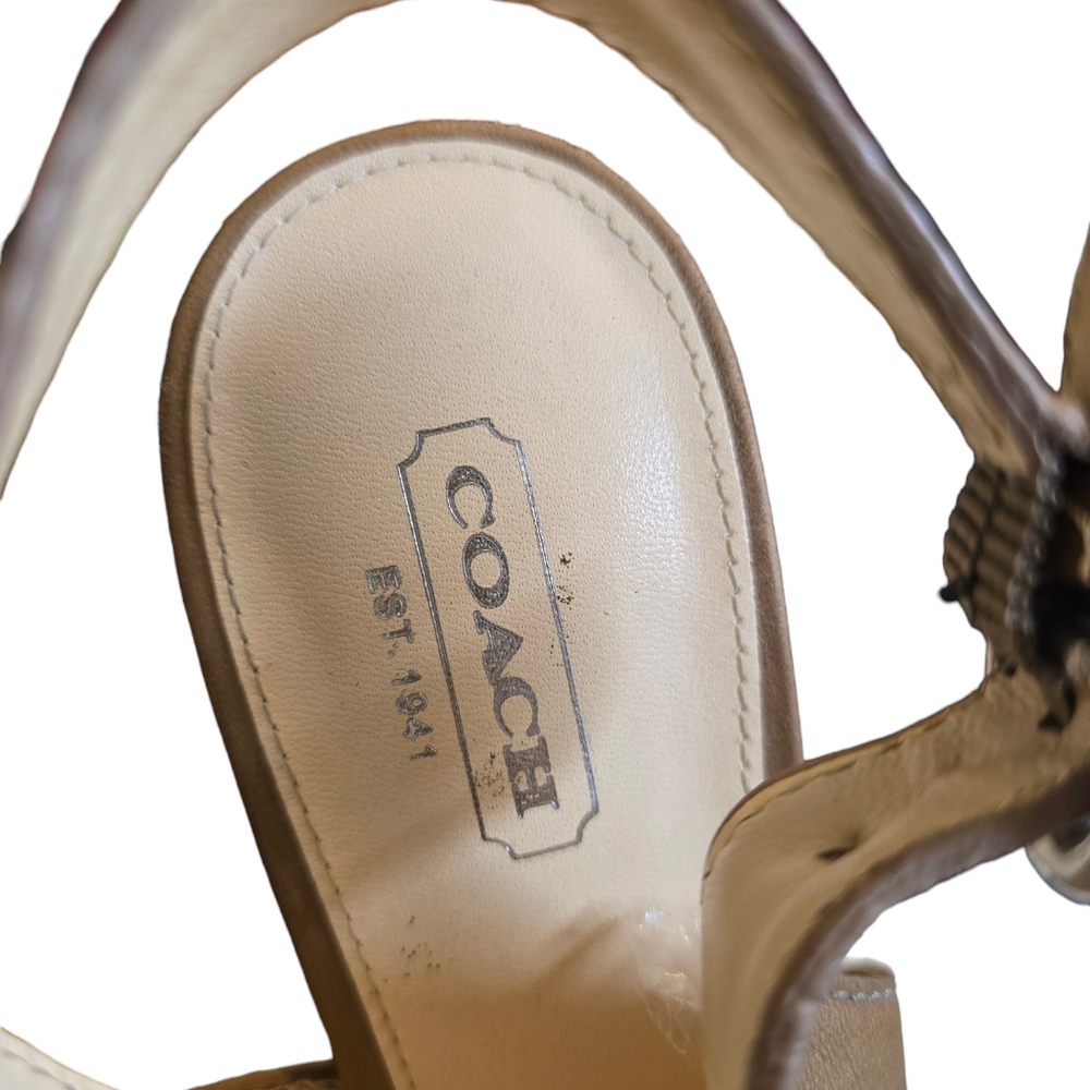 Coach Jade Wedge Sandals Size 7 1/2 - Picture 5 of 8